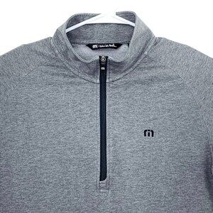Travis Mathew Zachary 1/4 Zip Performance Golf Pullover Mens Gray Medium
